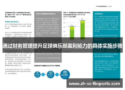 通过财务管理提升足球俱乐部盈利能力的具体实施步骤